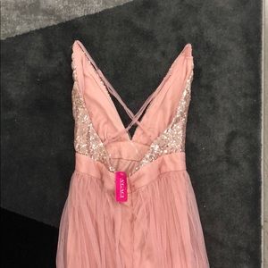 Long beautiful dress with open back